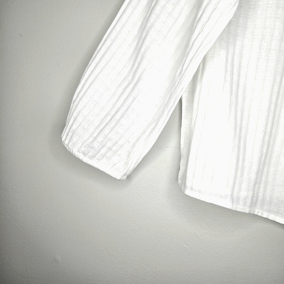 New Directions Cotton Tunic Top. White And Black. 2X - Picture 5 of 10